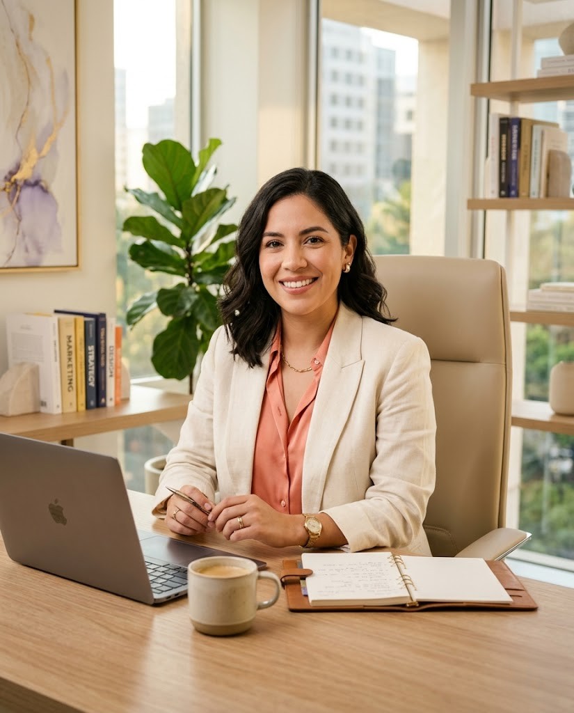Andrea Salazar, consultora ficticia de marketing y contenido digital